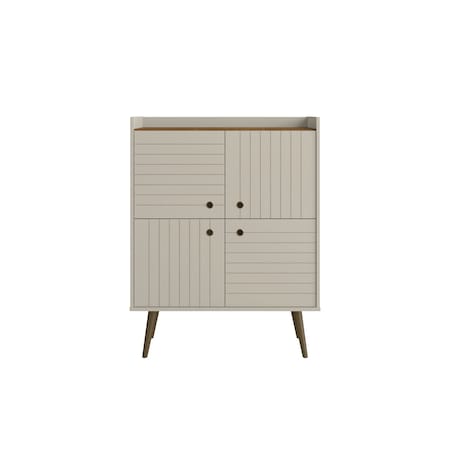 Bogart Accent Cabinet In Off-White And Nature